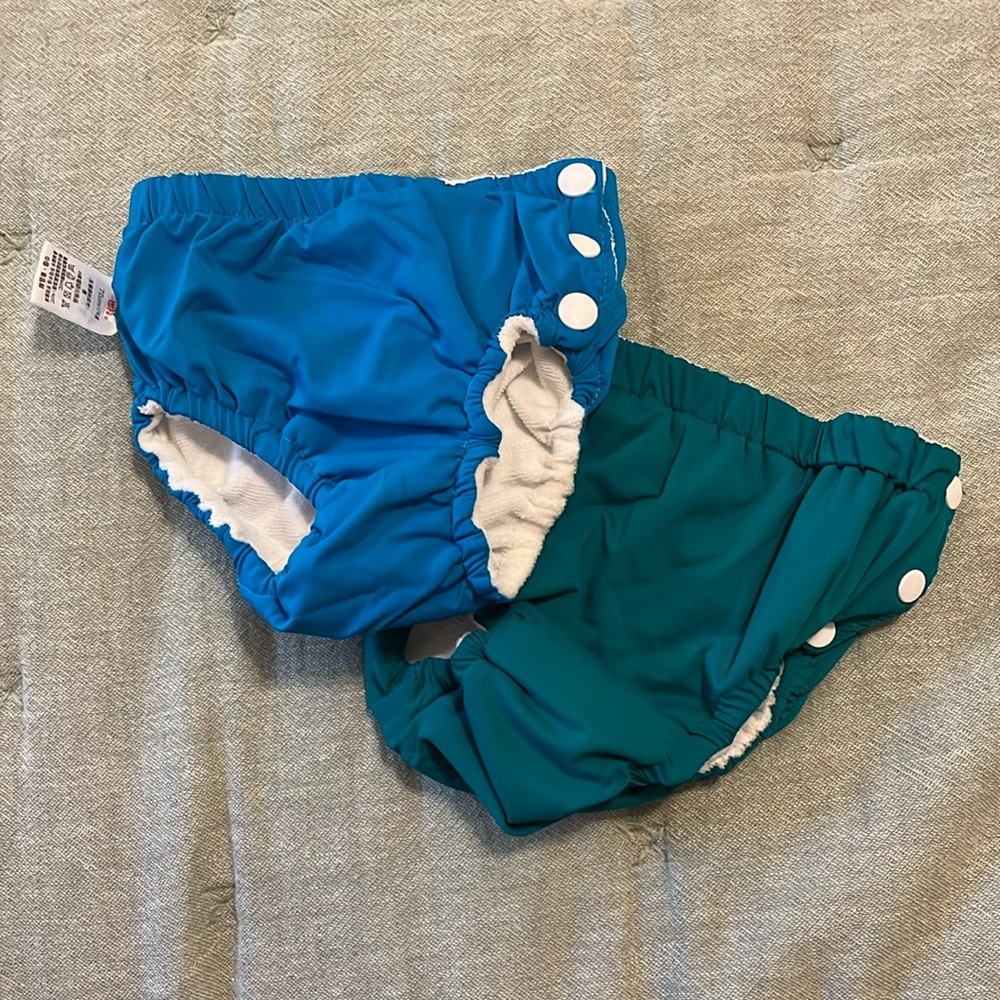 Set of 2 cloth swim diapers 0-3M